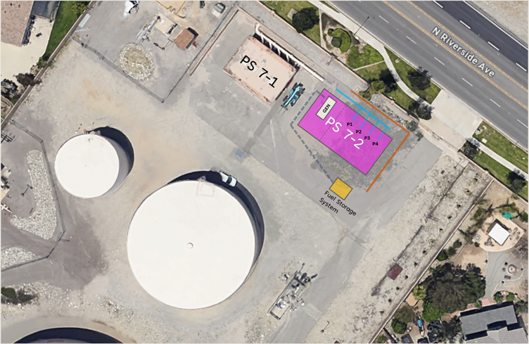 Map of Pump Station PS7-2 