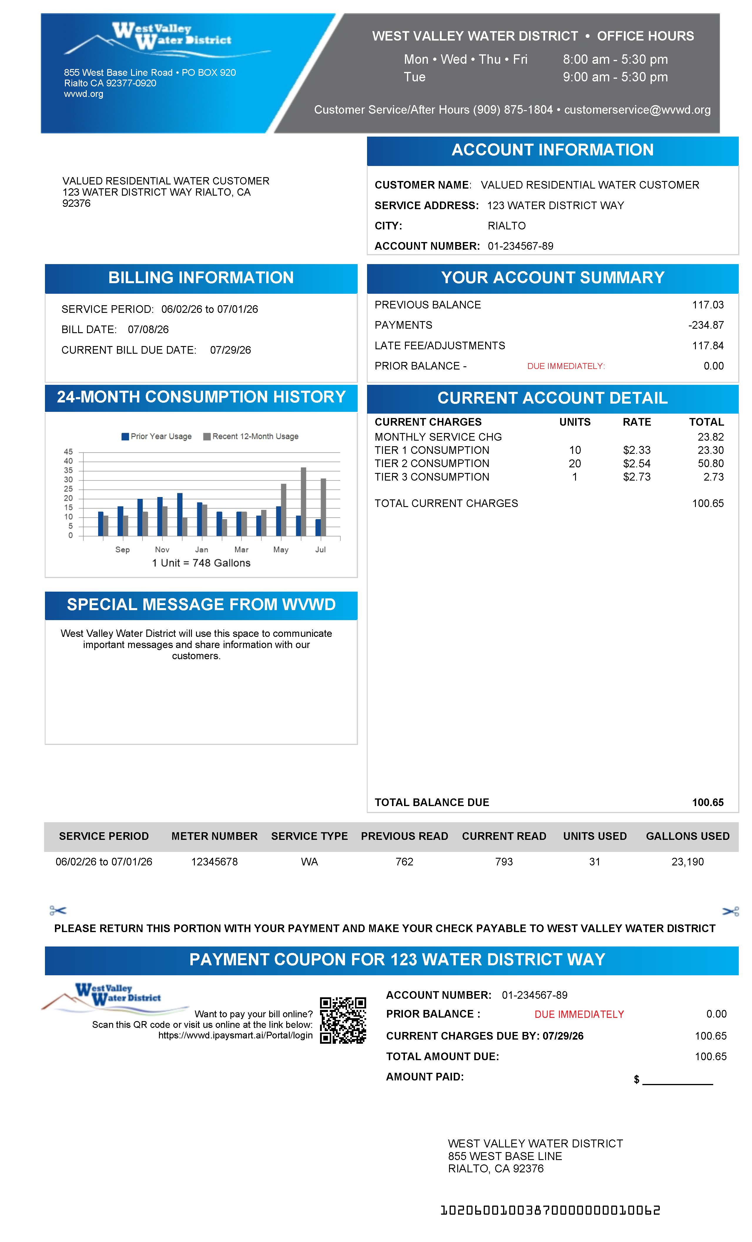 Customer Bill 